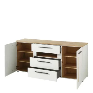 180x81x44 Sideboard In Weiß & Wildeiche Dekor – Cicek 14