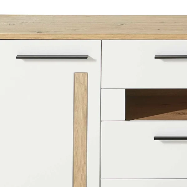 180x81x44 Sideboard In Weiß & Wildeiche Dekor – Cicek 7