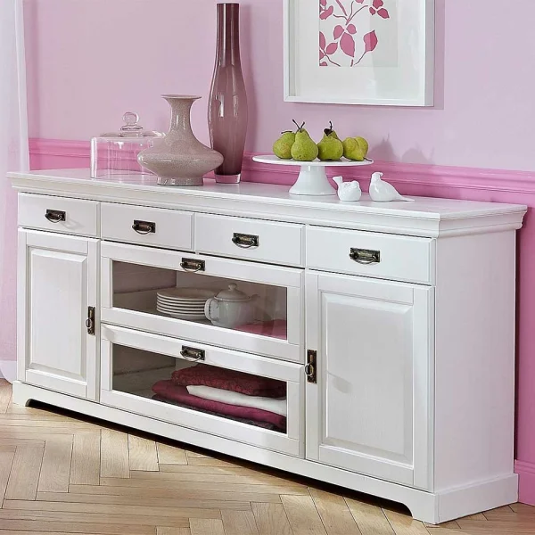 180x84x40 Weißes Sideboard – Landhaus Modern – Akbelev 3