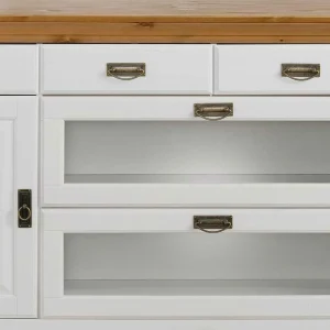 180x84x84 Moderne Anrichte In Weiß & Honig – Brasivon 12