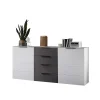 180x91x45 Anrichte In Weiß & Grau MDF – Risov 22