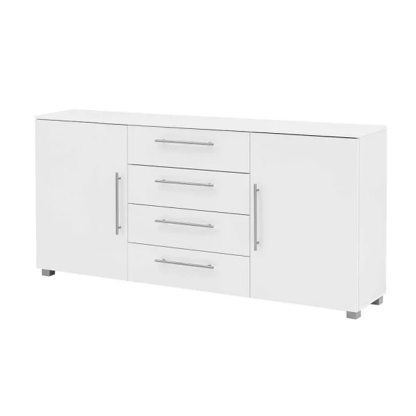 181x82x35 Sideboard In Glänzendem Weiß – Borneo 1