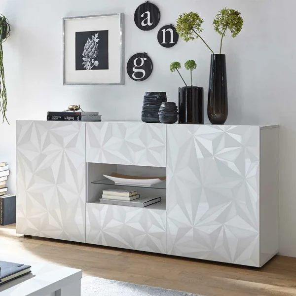 181x84x42 Designer-Sideboard In Glänzend-Weiß – Vovasoma 3
