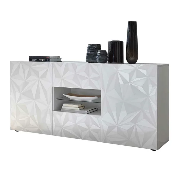 181x84x42 Designer-Sideboard In Glänzend-Weiß – Vovasoma 1
