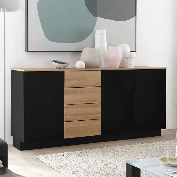 181x85x43 Designer Sideboard Zweifarbig – Fincaldon 3