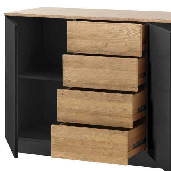181x85x43 Designer Sideboard Zweifarbig – Fincaldon 6