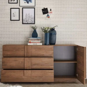 181x90x44 Sideboard Mit Sechs Schubladen & Tür – Basento 12