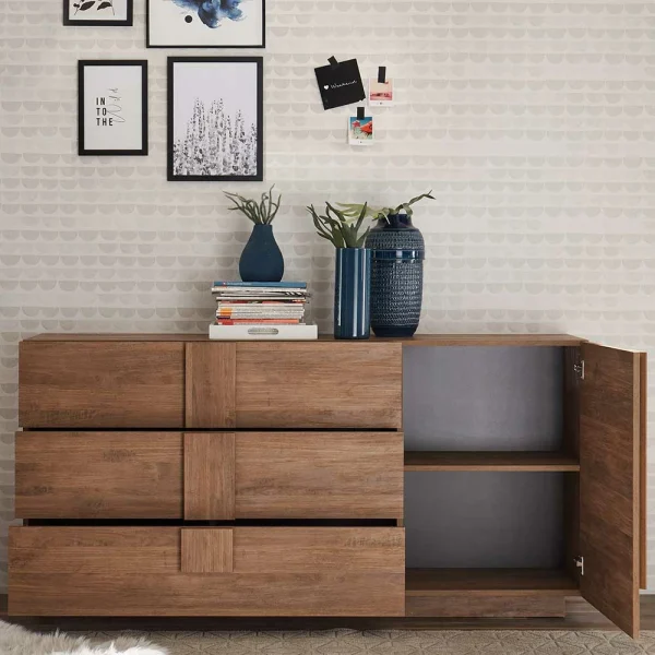 181x90x44 Sideboard Mit Sechs Schubladen & Tür – Basento 4