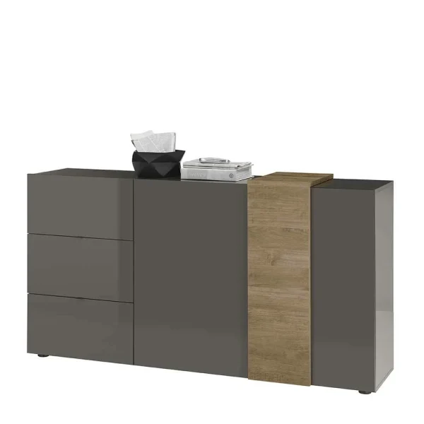 181x94x44 Hochglanz Kombi-Kommode In Grau – Eracosta 4
