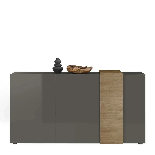 181x94x44 Hochglanz Sideboard In Dunkelgrau – Eracosta 3