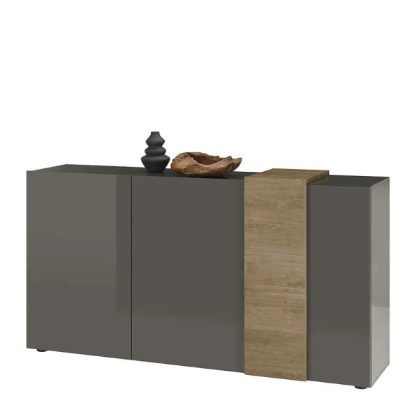 181x94x44 Hochglanz Sideboard In Dunkelgrau – Eracosta 5