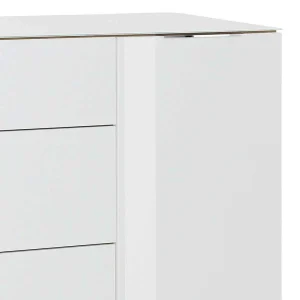 181x99x40 Hohes Sideboard In Weiß Glas – Ayfuna 16