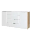 181x99x40 Hohes Sideboard In Weiß Glas – Ayfuna 14