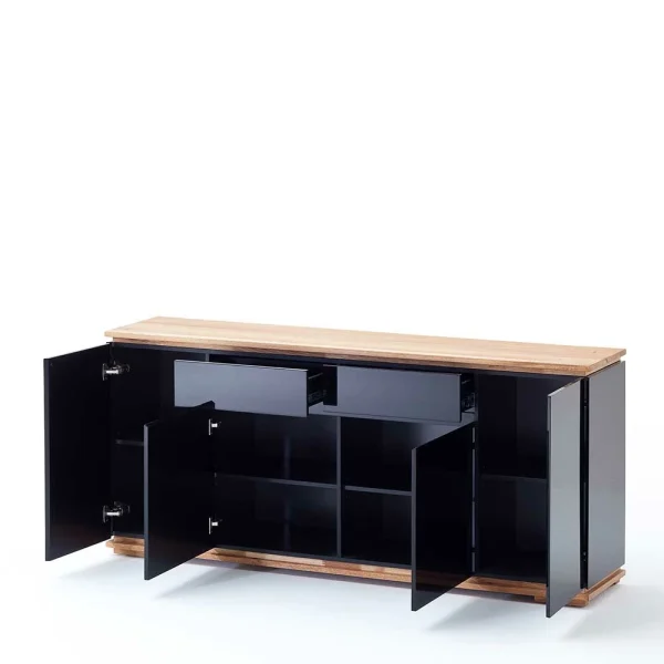 182x81x40 Hochglanz Sideboard In Schwarz – Ercurs 4