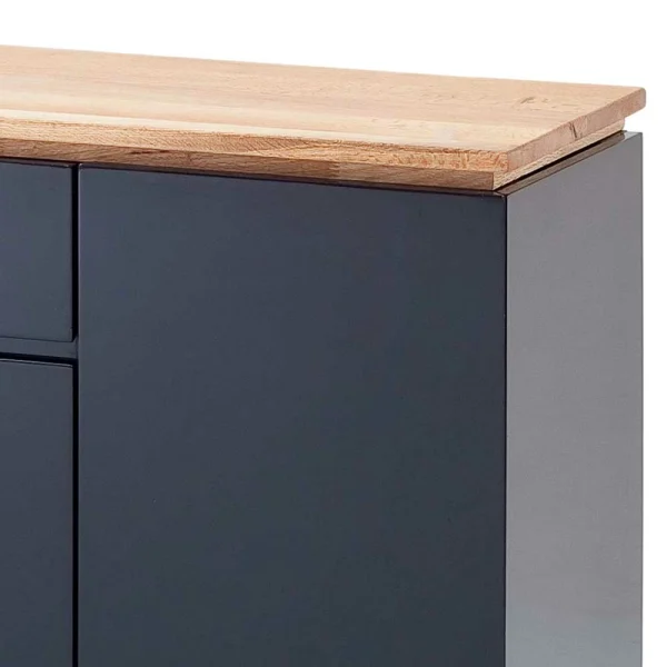 182x81x40 Hochglanz Sideboard In Schwarz – Ercurs 5
