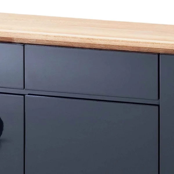 182x81x40 Hochglanz Sideboard In Schwarz – Ercurs 7