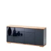 182x81x40 Hochglanz Sideboard In Schwarz – Ercurs 13