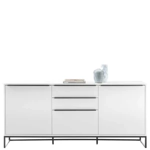 184x85x40 Sideboard In Weiß Mit Schwarz – Enkraja 12