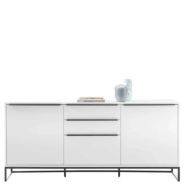 184x85x40 Sideboard In Weiß Mit Schwarz – Enkraja 4