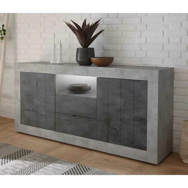 184x86x43 Sideboard In Grau Zweifarbig – Faith 3