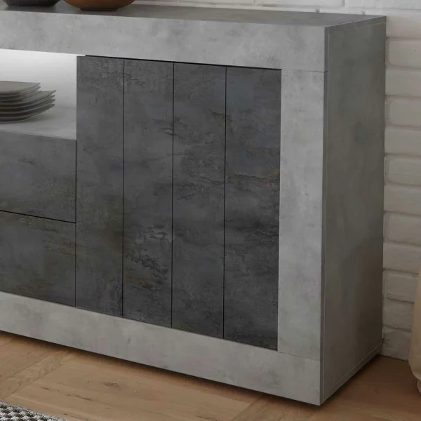 184x86x43 Sideboard In Grau Zweifarbig – Faith 5