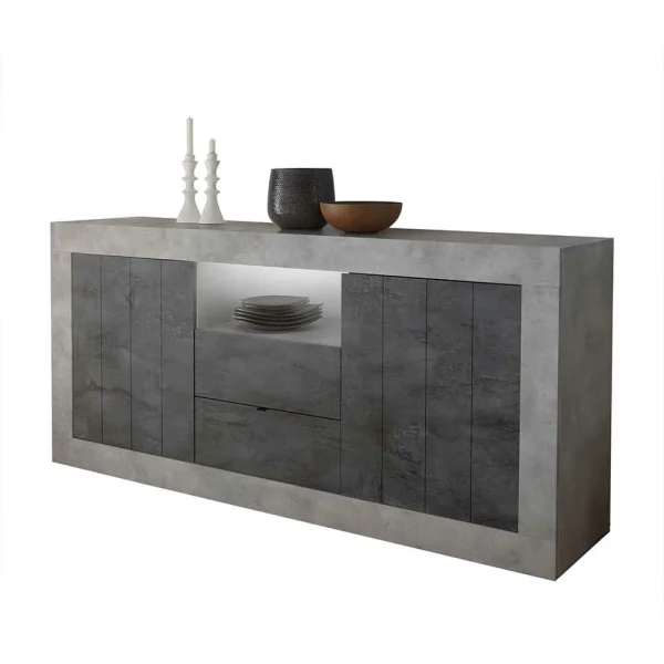 184x86x43 Sideboard In Grau Zweifarbig – Faith 1