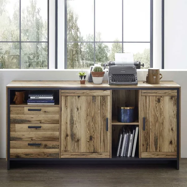 184x89x45 Sideboard In Rustikalem Holz Dekor – Olegana 3