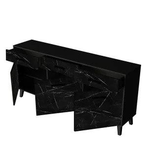 186x85x40 Sideboard In Marmoroptik Schwarz – Jaennos 18