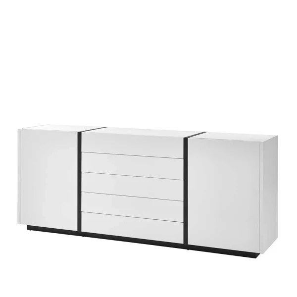 192cm Breite Wohnzimmer Kommode In Weiß – Laucata 1