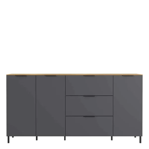 192x98x40 Hohes Sideboard In Dunkelgrau – Lurys 3