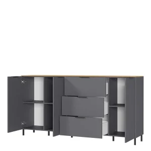 192x98x40 Hohes Sideboard In Dunkelgrau – Lurys 12