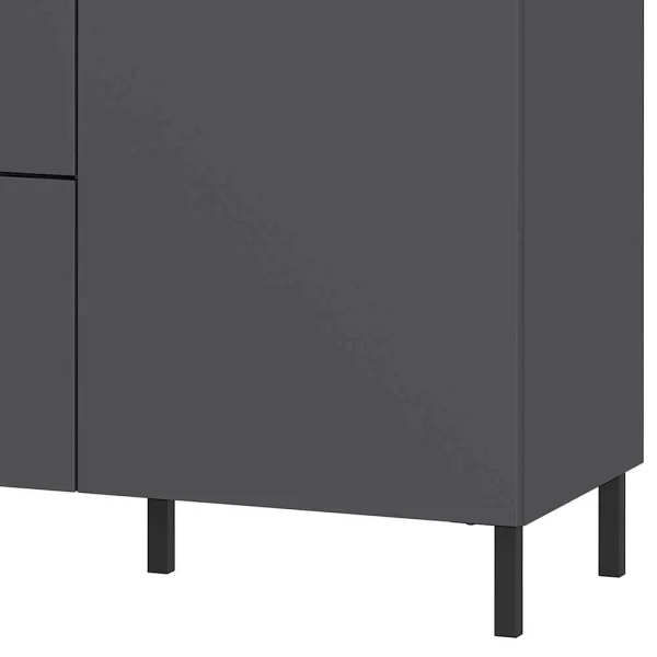 192x98x40 Hohes Sideboard In Dunkelgrau – Lurys 5