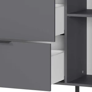 192x98x40 Hohes Sideboard In Dunkelgrau – Lurys 18