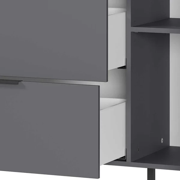 192x98x40 Hohes Sideboard In Dunkelgrau – Lurys 7