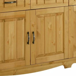 194x89x37 Holz Sideboard Aus Kiefer Natur – Vanpos 12