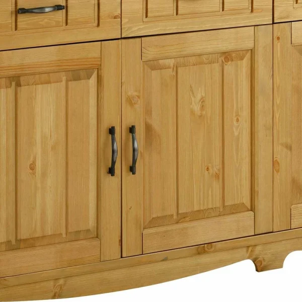 194x89x37 Holz Sideboard Aus Kiefer Natur – Vanpos 4