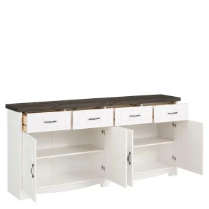 194x91x37 Holzanrichte In Weiß & Grau – Ayrinu 14