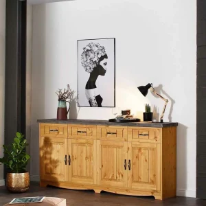 194x91x37 Kiefernholz Anrichte Im Landhausstil – Ostanzia 10