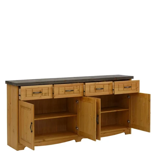 194x91x37 Kiefernholz Anrichte Im Landhausstil – Ostanzia 5