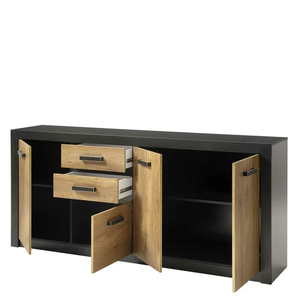198cm Langes Sideboard In Kastanie Holz-Optik – Ebrican 5