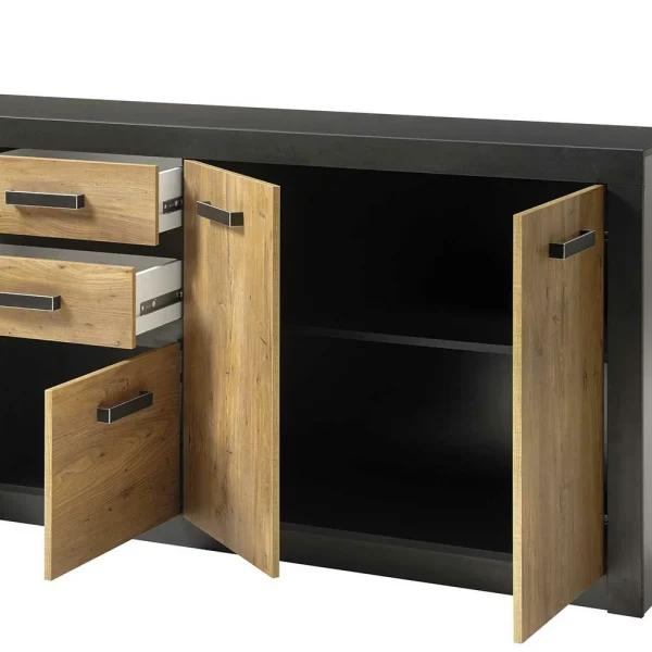 198cm Langes Sideboard In Kastanie Holz-Optik – Ebrican 6
