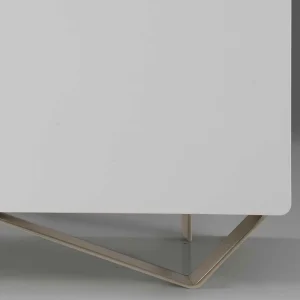 2-türige Design Kommode In Weiß & Nussbaum – Onesty 12