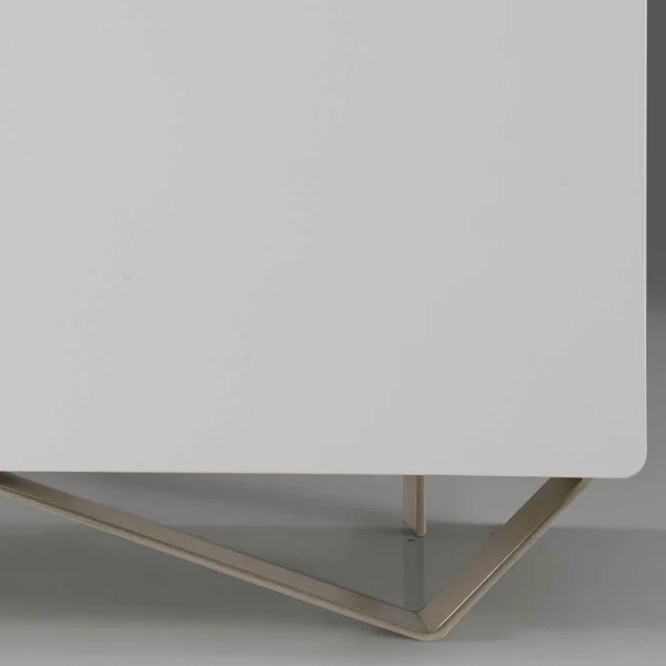 2-türige Design Kommode In Weiß & Nussbaum – Onesty 4