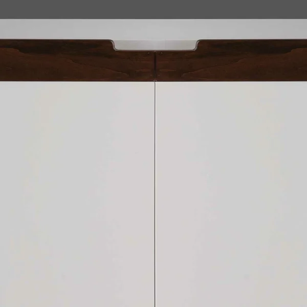 2-türige Design Kommode In Weiß & Nussbaum – Onesty 5