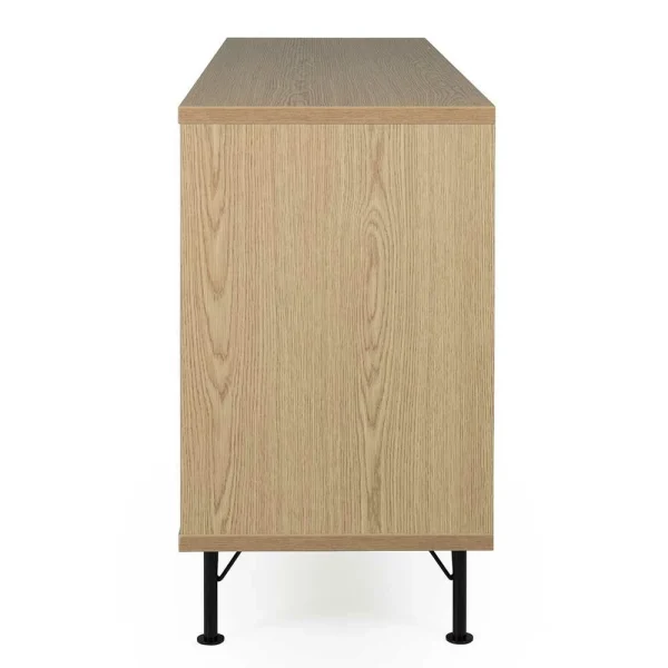 2-türiges Sideboard Mit 3 Schubladen Chicron In Schwarz & Eiche 4