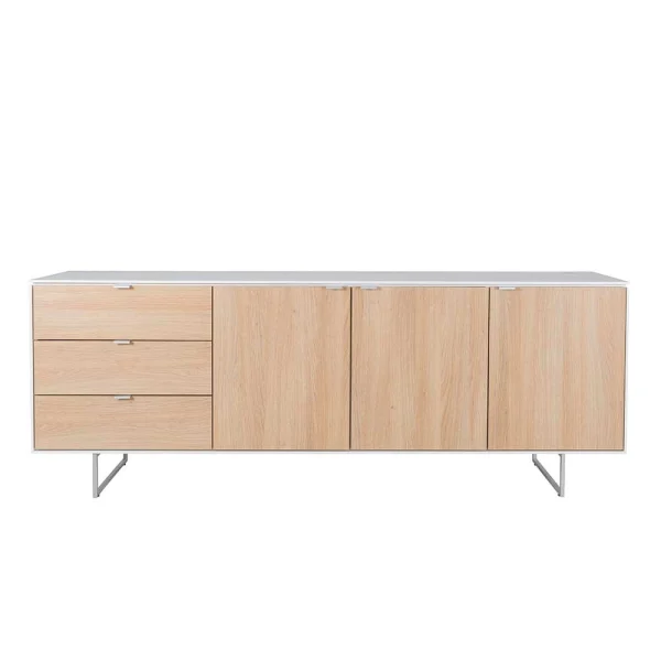 208x77x43 Sideboard In Eiche Dekor & Weiß – Lysdanu 3