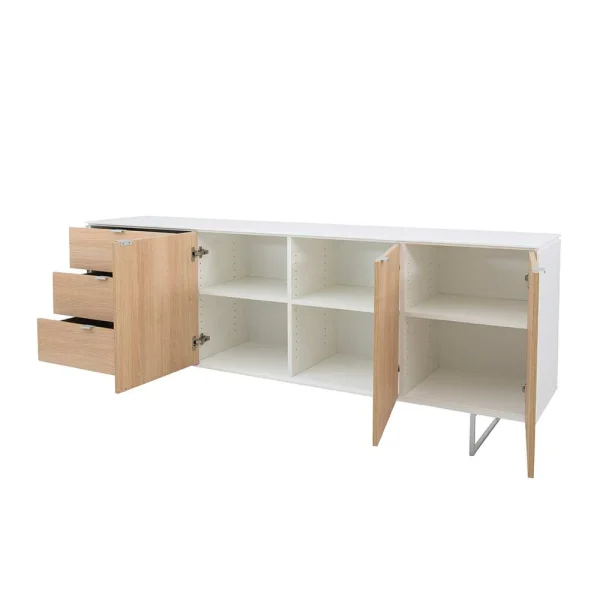 208x77x43 Sideboard In Eiche Dekor & Weiß – Lysdanu 5