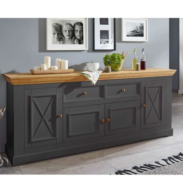 209x88x42 Landhaus Sideboard Zweifarbig – Ustricia 3