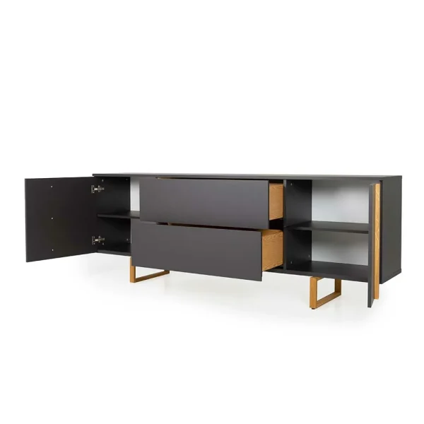 216x78x43 Sideboard In Anthrazit & Eiche – Dravus 6