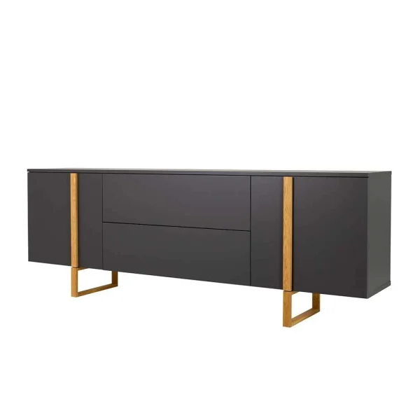 216x78x43 Sideboard In Anthrazit & Eiche – Dravus 1